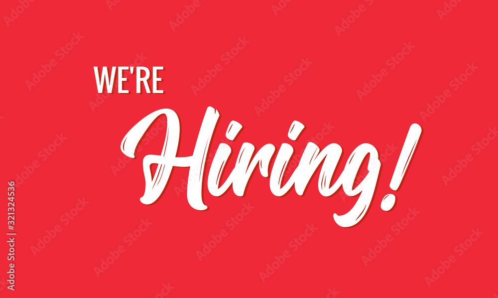 Hiring banner vector background. HR hire now job vacancy recruitment concept poster Hiring banner vector background. HR hire now job vacancy recruitment concept poster