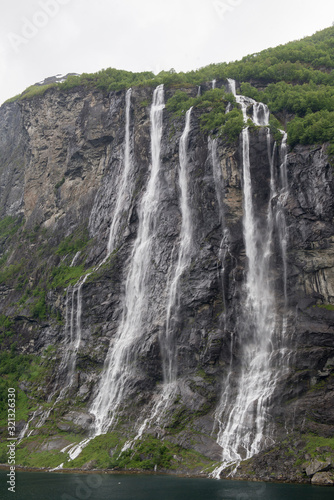 Strada   Norwegian 05.29.2015. The Seven Sisters is the 39th tallest waterfall in Norway. The waterfall consists of seven separate streams  and the highest of the seven has a free fall of 250 meters.