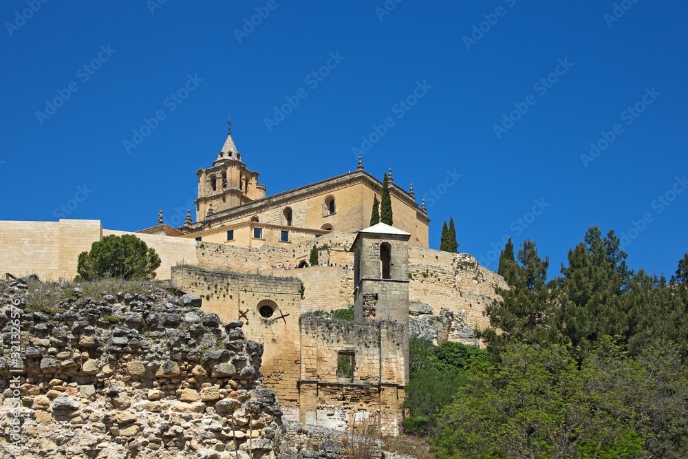 Alcala la Real medieval fortress on hilltop, Andalusia, Spain