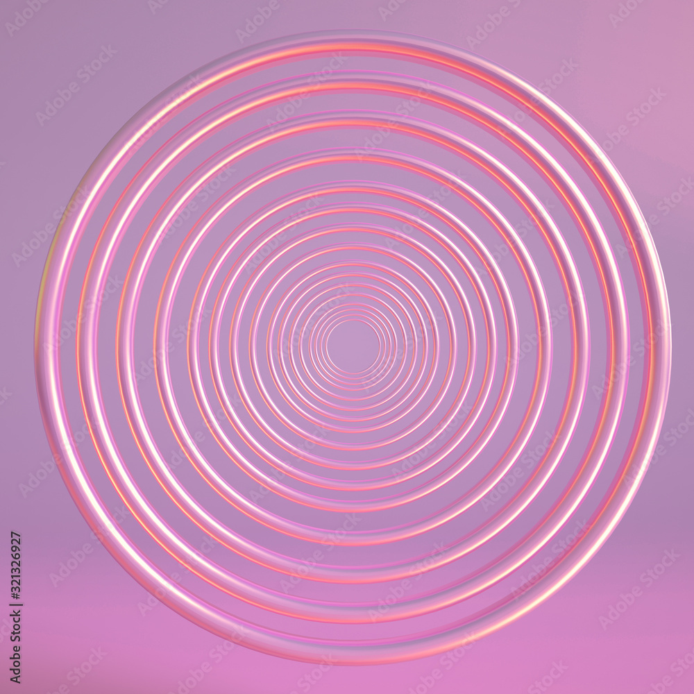 Elegant metal background with pedestal, podium and studio. 3d illustration, 3d rendering.