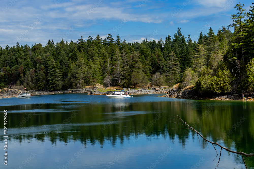 Quiet lake at the Smuggler's Cove, Sunshine Coast, BC, Canada