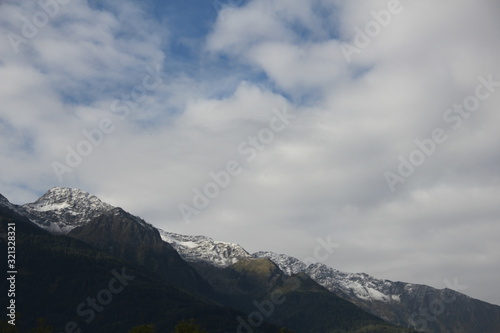 view of snow covered mountains