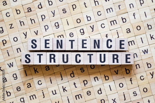 Sentence structure word concept photo