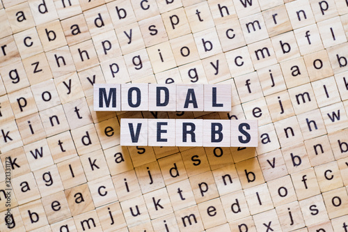 Modal verbs word concept photo