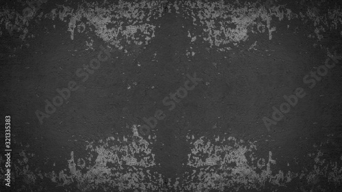 old black anthracite grey damaged plaster facade texture background banner