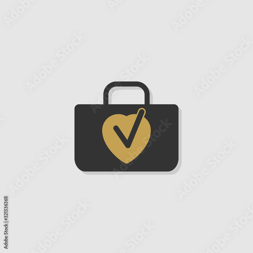 Favorite shopping wishlist bag icon