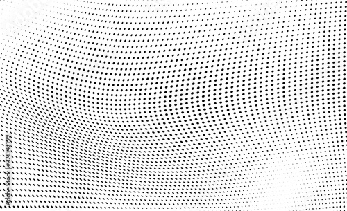 Abstract halftone background. Black and white texture of dots. Ink drops on white. Monochrome pattern