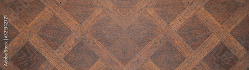 Dark brown wooden pattern square texture background banner panorama long