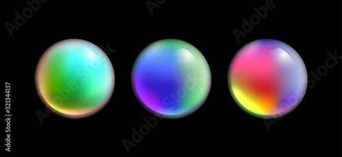 Abstract poster design. Bubble shapes isolated. Vector illustration.