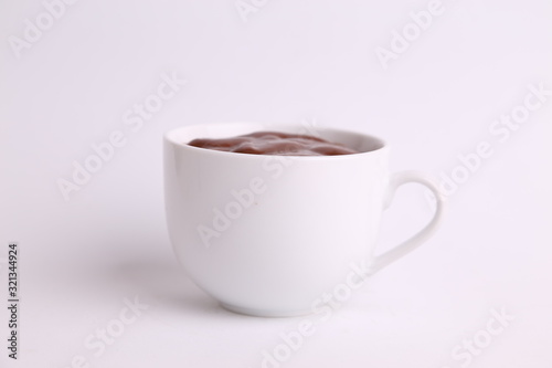 white cup of delicious chocolate