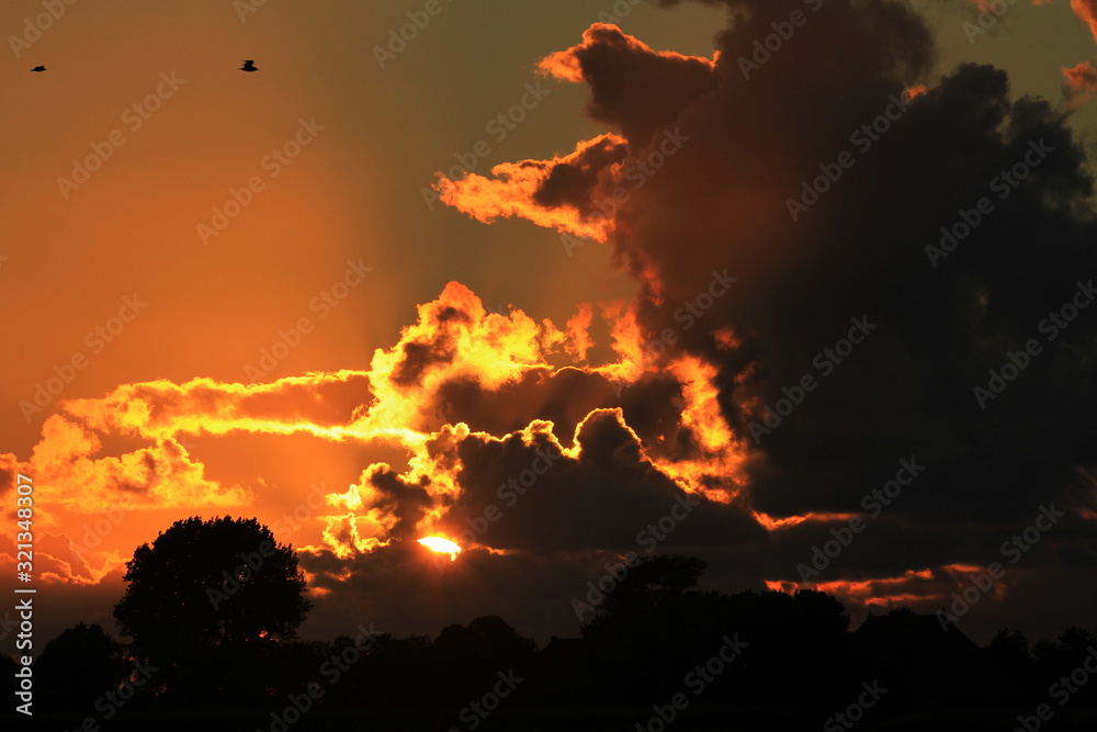 Fototapeta premium Ciel en feu