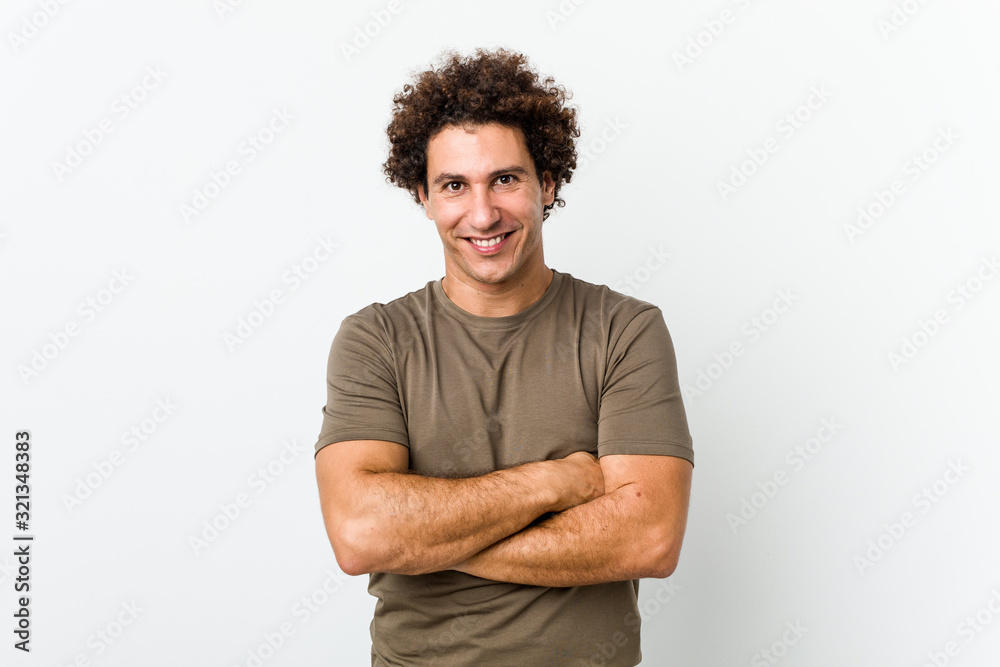 Mature handsome man isolated laughing and having fun. Mature handsome man isolated laughing and having fun.