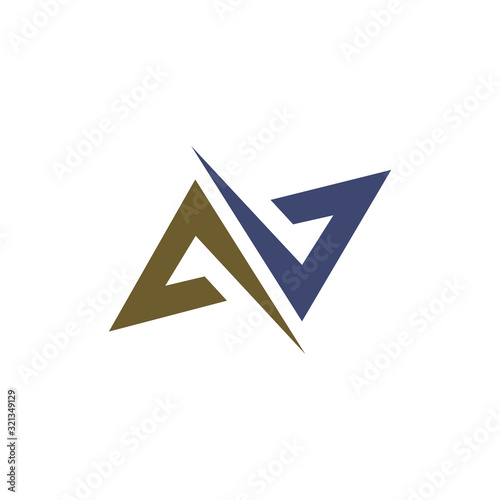 initial letter ab or ba logo vector design