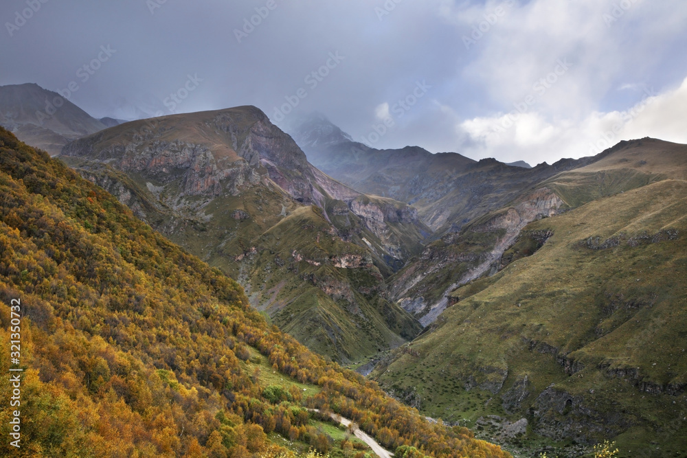 Mountains near Gergeti. Georgia Mountains near Gergeti. Georgia