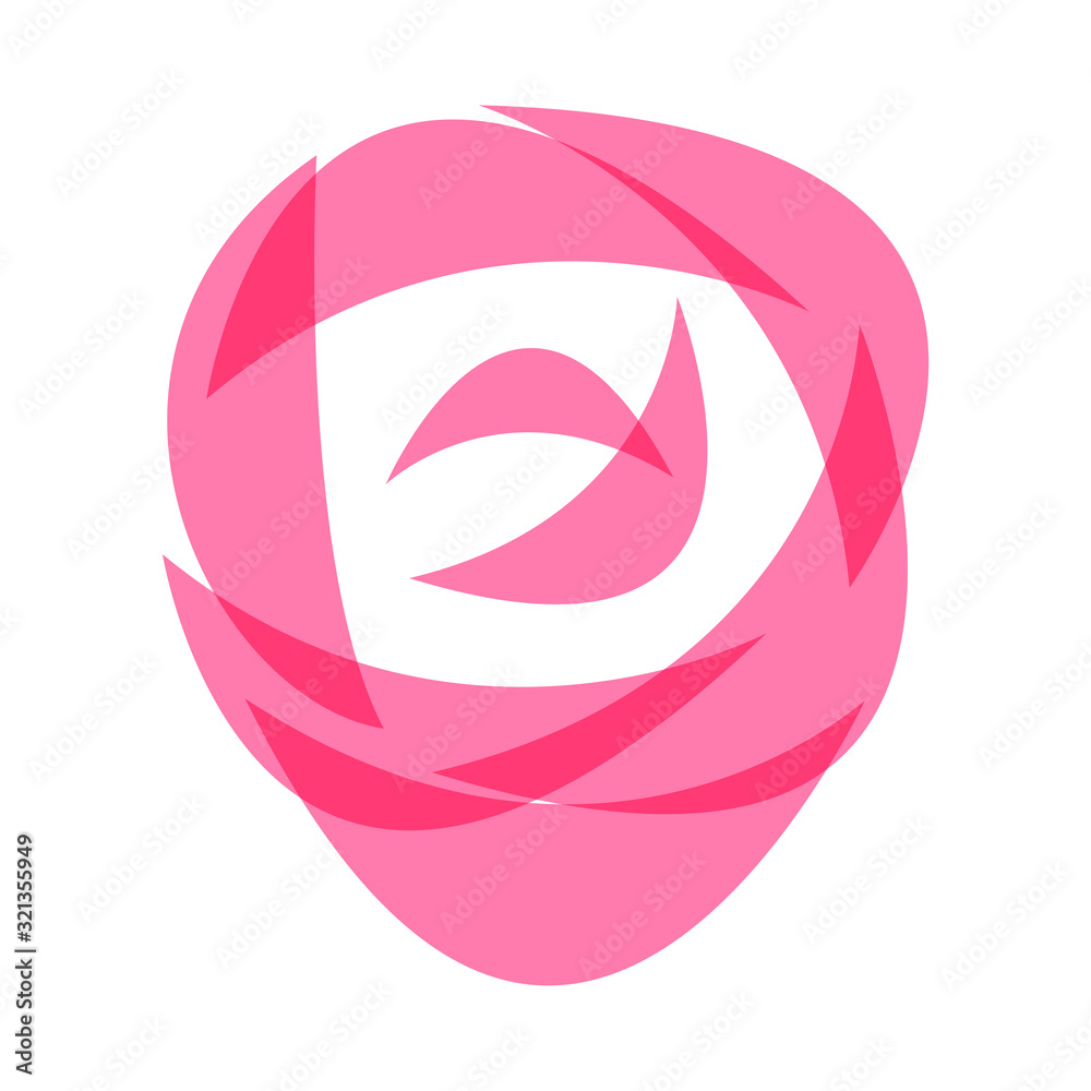 Rose Flower Icon - Isolated On White Background - Vector. Flat Rose Flower Logo. Simple Flower Icon For Tulip Template, Spa Label, Floral Logo, Wellness And Blooming Rose Icon Rose Flower Icon - Isolated On White Background - Vector. Flat Rose Flower Logo. Simple Flower Icon For Tulip Template, Spa Label, Floral Logo, Wellness And Blooming Rose Icon