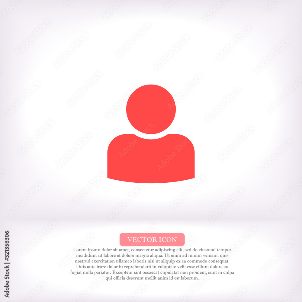 Human vector icon , lorem ipsum Flat design Human vector icon , lorem ipsum Flat design