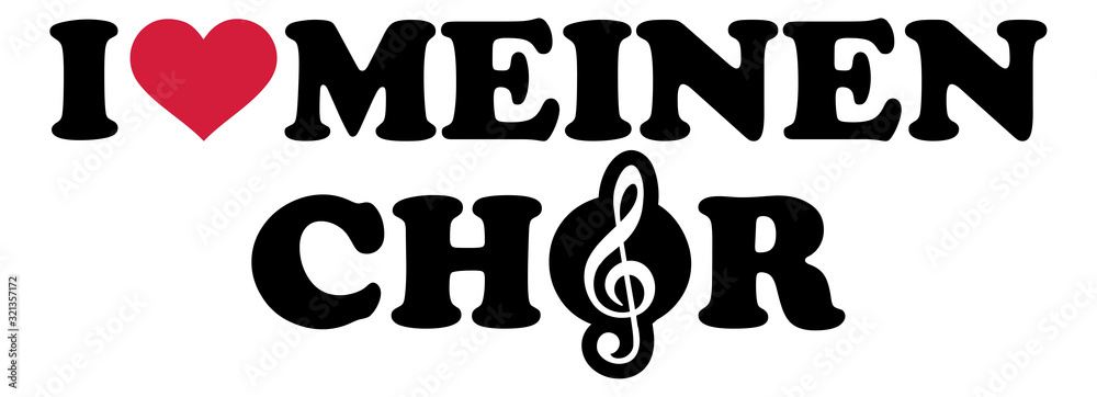 I love my choir heart german