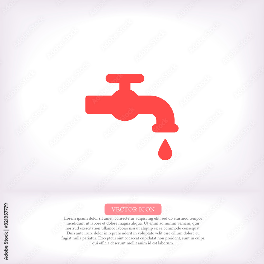 Kitchen faucet iconvector icon , lorem ipsum Flat design Kitchen faucet iconvector icon , lorem ipsum Flat design