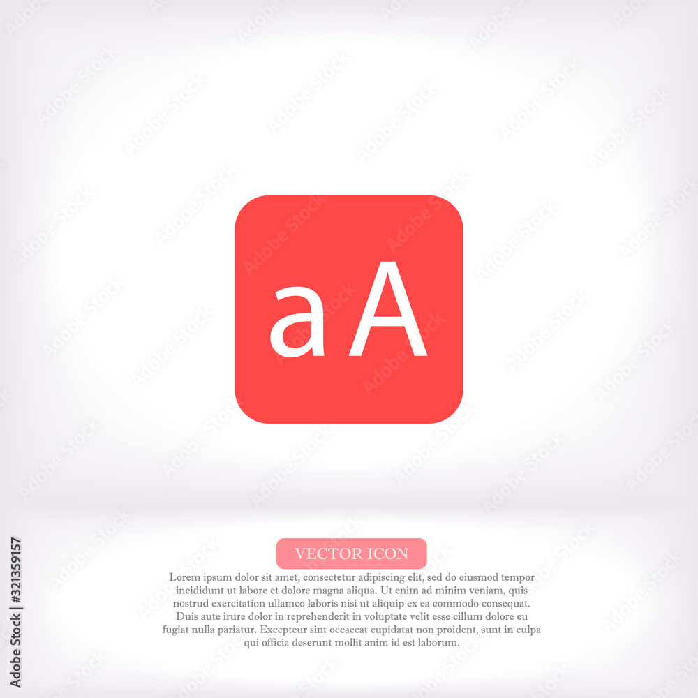 ABC vector icon , lorem ipsum Flat design ABC vector icon , lorem ipsum Flat design