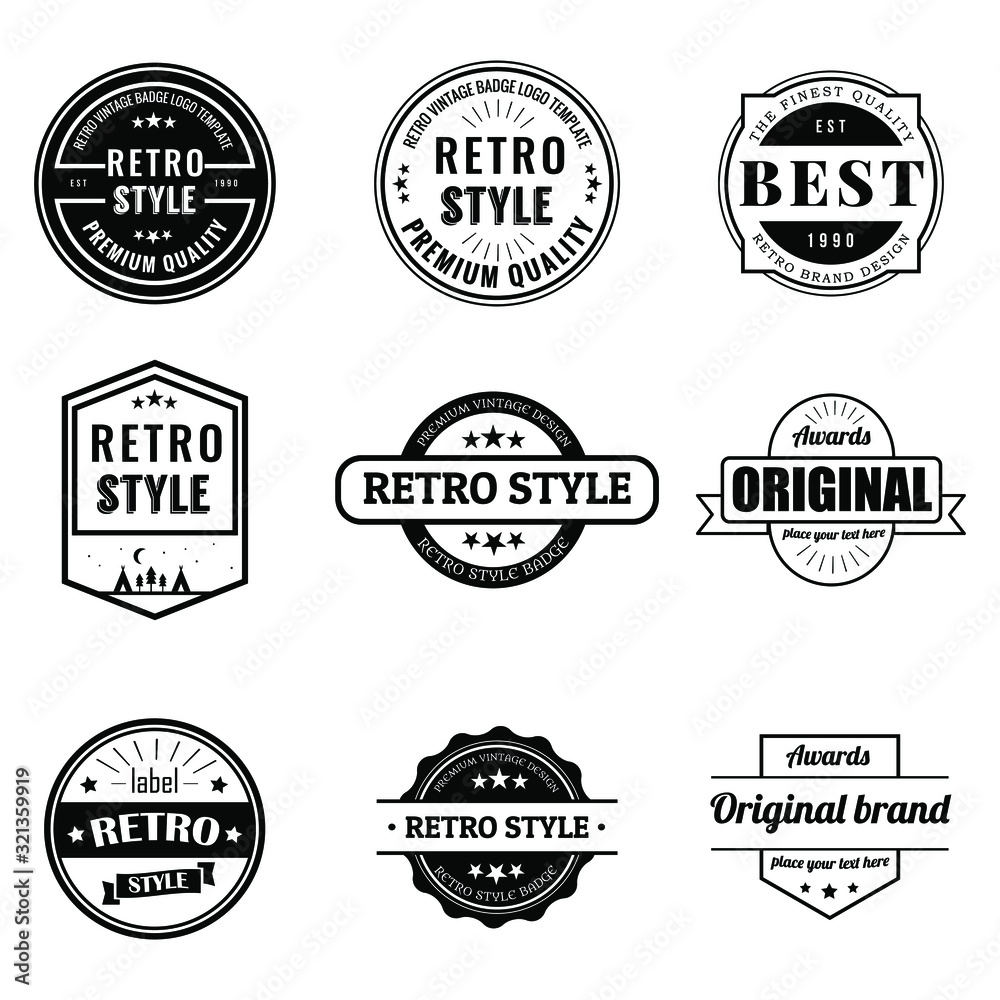 Obraz premium Black badge promotion sale, retro vontage of promotion sale.