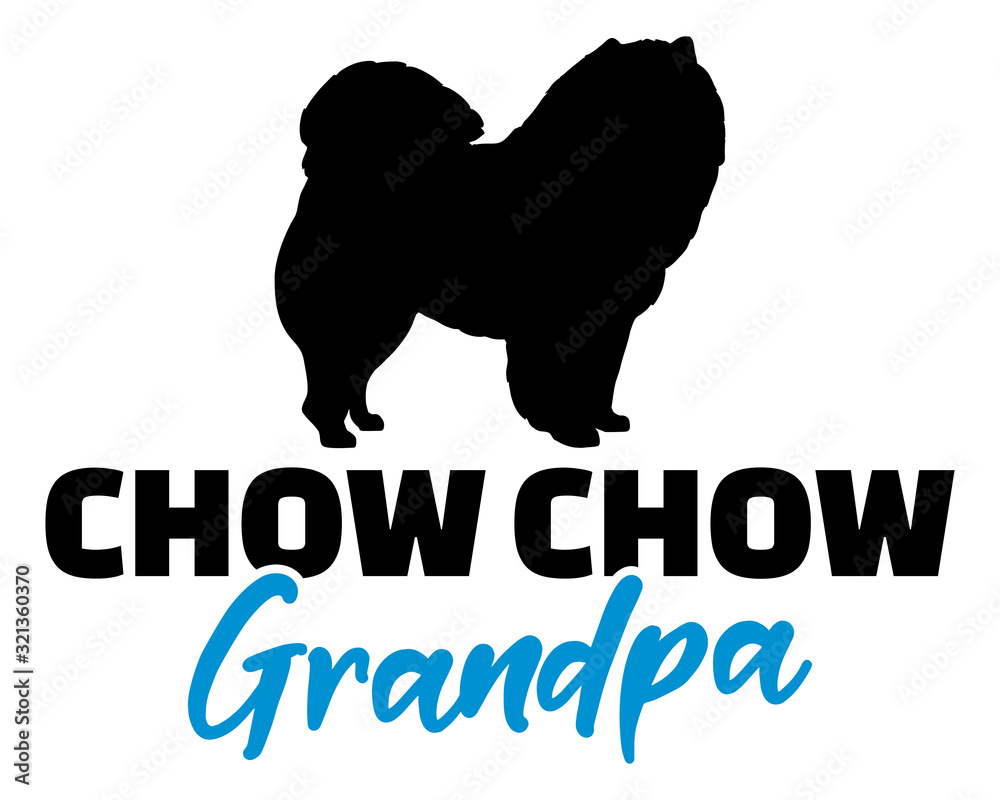 Obraz premium Chow Chow Grandpa with silhouette