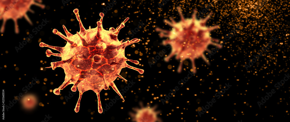 Obraz premium New coronavirus 2019-ncov. 3D illustration