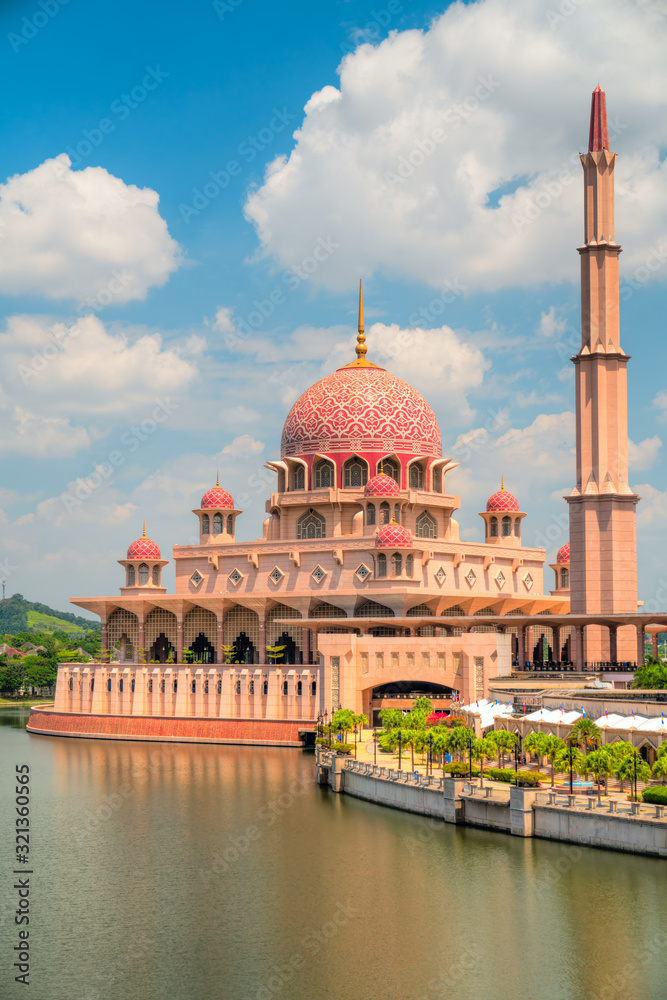 Putra Mosque in Kuala Lumpur, Malaysia.