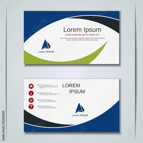 Modern business visiting card vector design template