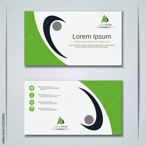 Modern business visiting card vector design template