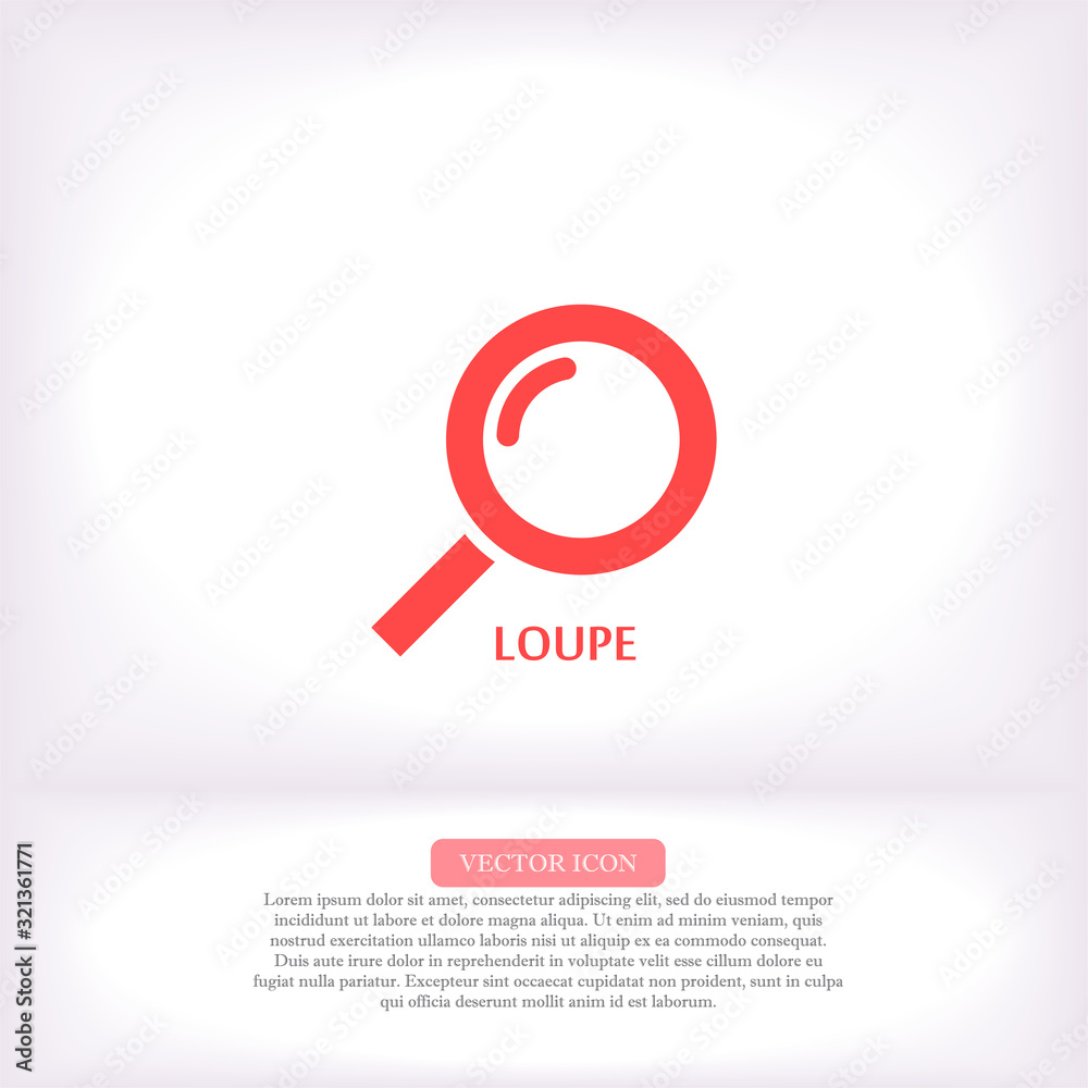 Magnifier with a man vector icon , lorem ipsum Flat design Magnifier with a man vector icon , lorem ipsum Flat design