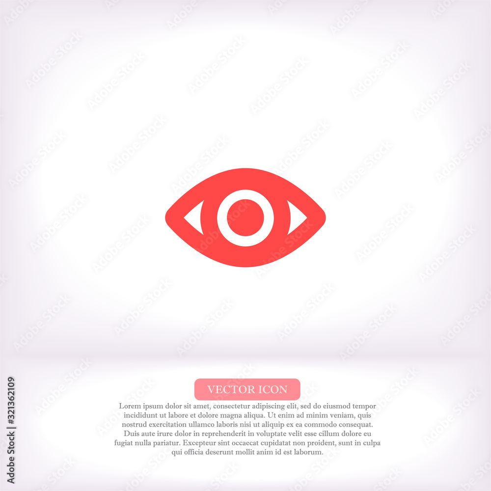 Eye vector icon , lorem ipsum Flat design Eye vector icon , lorem ipsum Flat design
