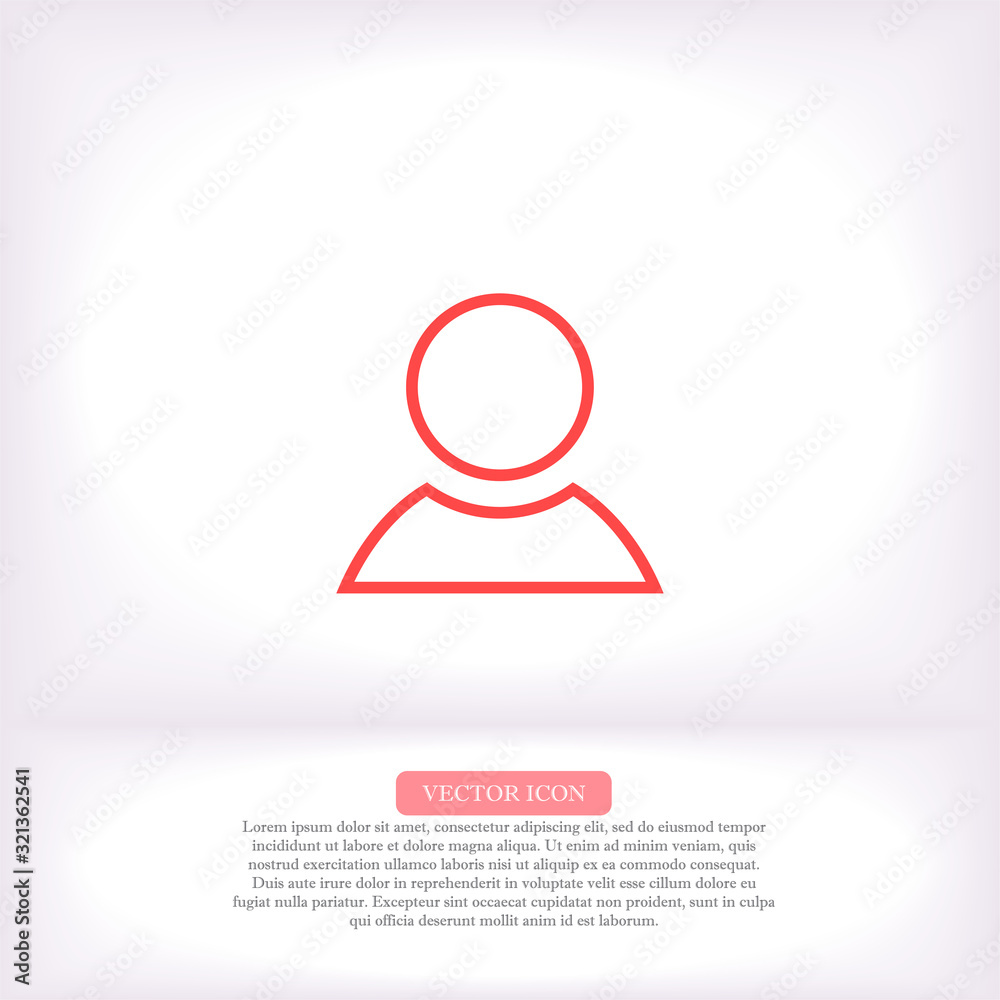 Human vector icon , lorem ipsum Flat design Human vector icon , lorem ipsum Flat design