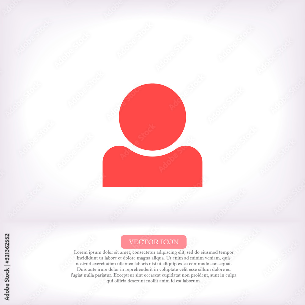 Human vector icon , lorem ipsum Flat design Human vector icon , lorem ipsum Flat design