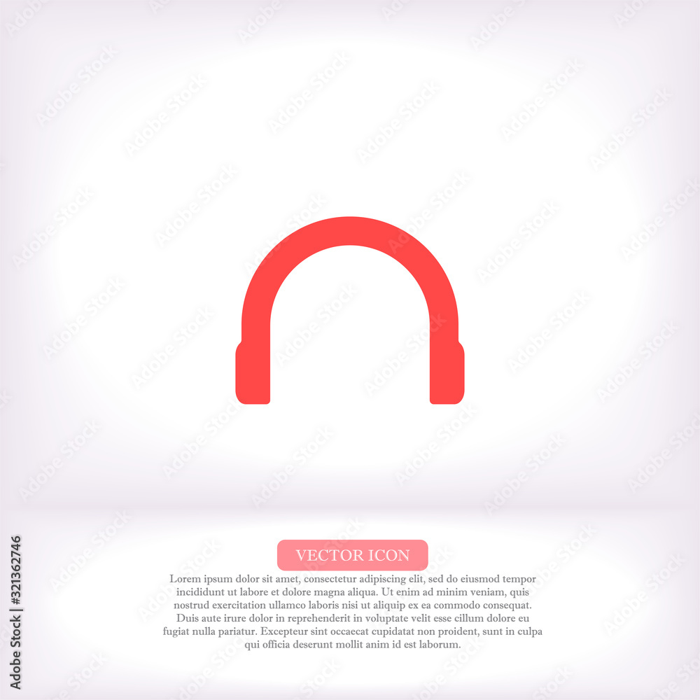 Headphones vector icon , lorem ipsum Flat design Headphones vector icon , lorem ipsum Flat design