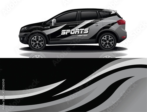 Suv car wrapping decal design