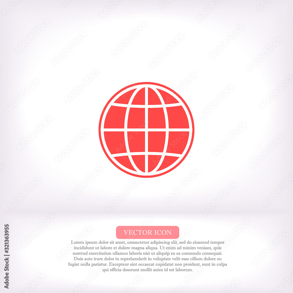 World Vector icon design 10 eps illustration Flat design World Vector icon design 10 eps illustration Flat design