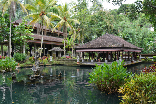 Pavilion in the Lake at Gung Kawi Sebatu Temple in Bali, Indonesia
