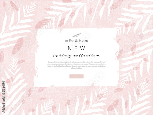 social media banner template for advertising spring arrivals collection or seasonal sales promotion.
