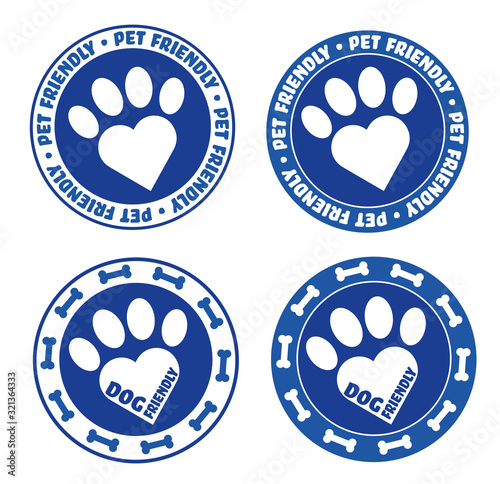 pet friendly icon symbol badge