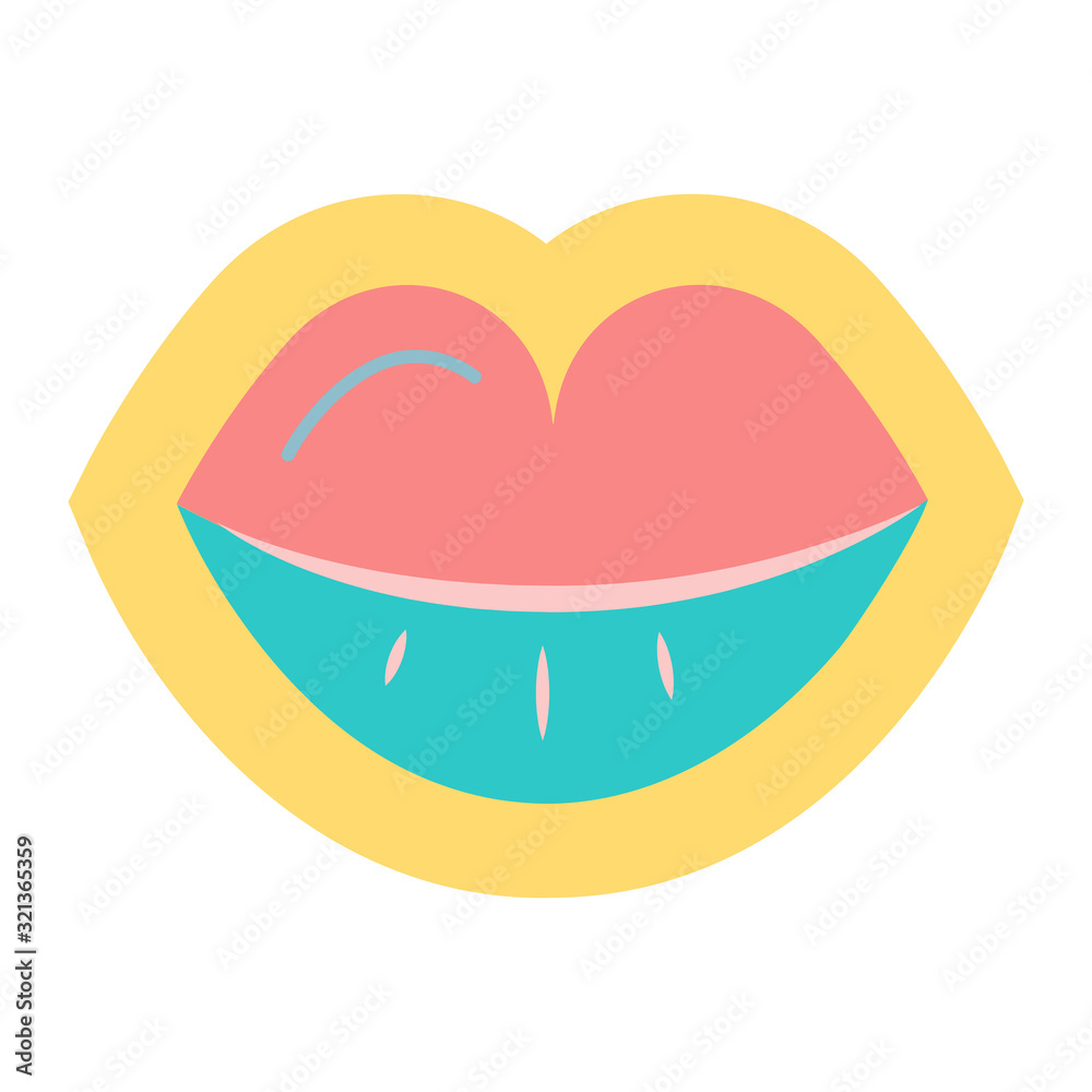 Sticker lips bright for the holiday Valentine's Day. Sticker lips bright for the holiday Valentine's Day.