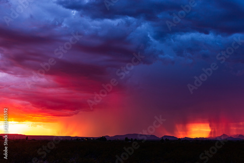 Fototapeta Naklejka Na Ścianę i Meble -  Colorful sunset sky with dramatic storm clouds