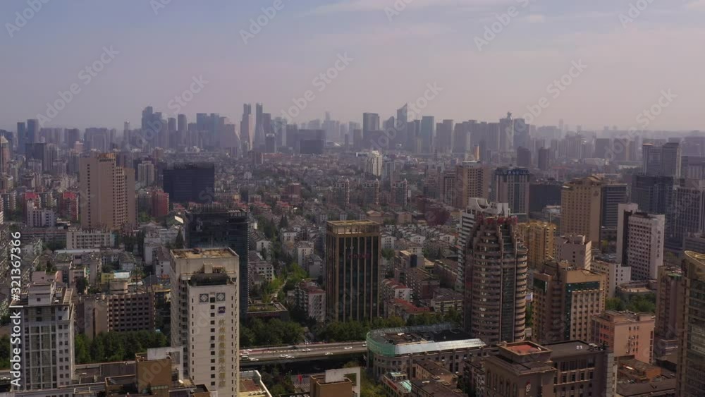 Aerial China Hangzhou Downtown September 2019 Sunny Day 4K Mavic Pro Aerial video of Downtown Hangzhou on beautiful clear day. Aerial China Hangzhou Downtown September 2019 Sunny Day 4K Mavic Pro Aerial video of Downtown Hangzhou on beautiful clear day.