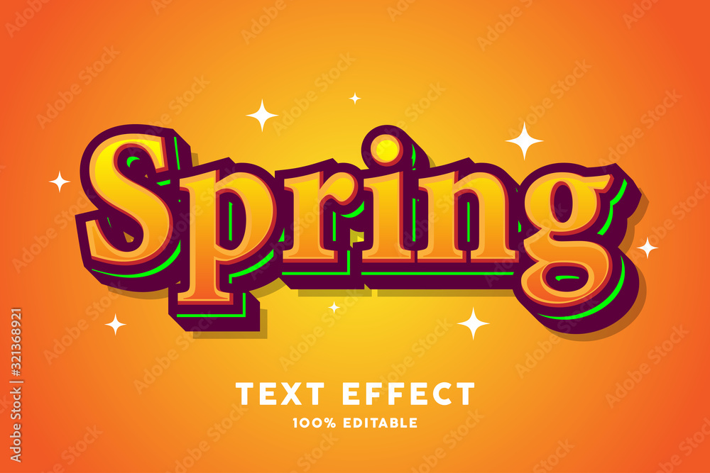 Yellow sticker text style effect