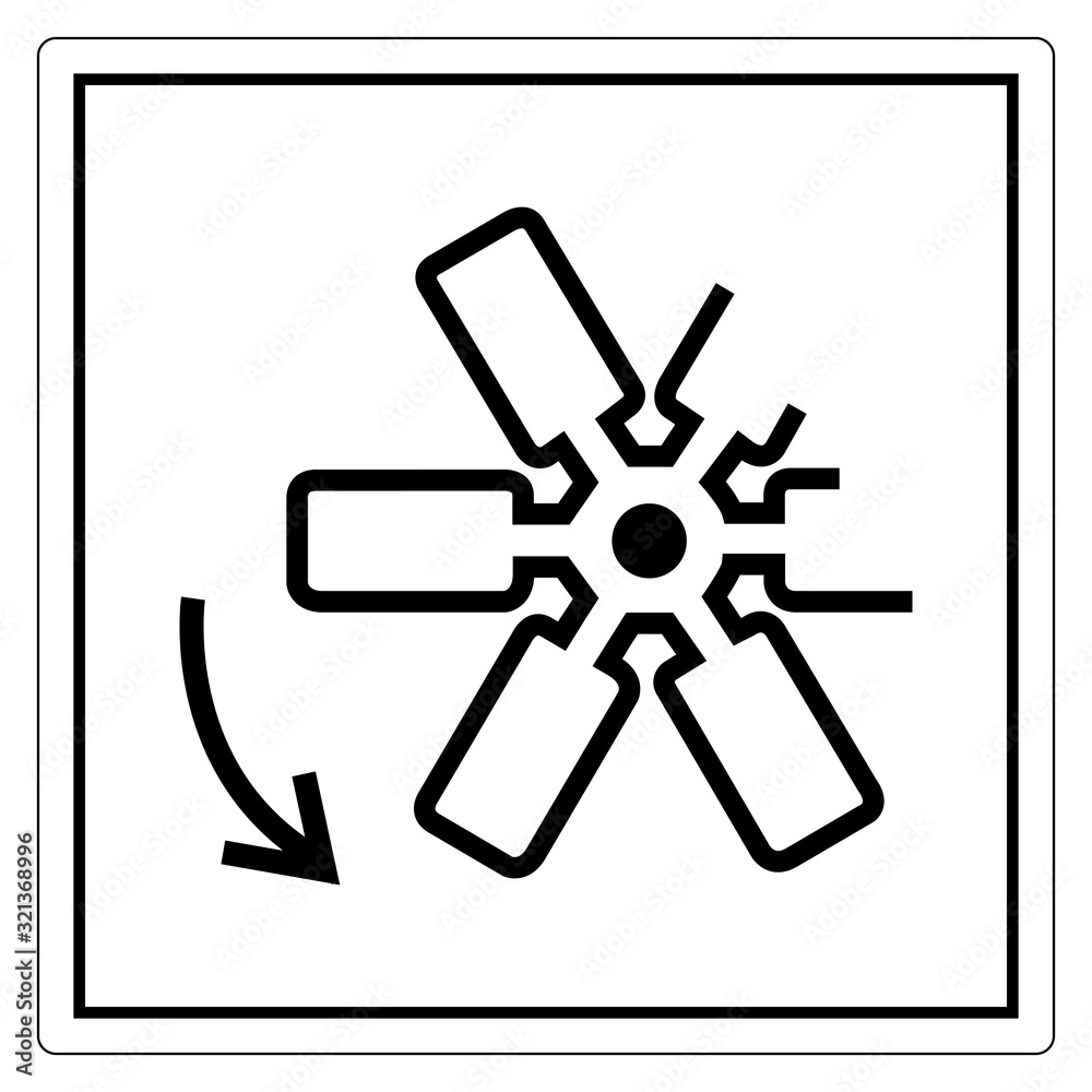 Rotating Fan Blade Symbol Sign, Vector Illustration, Isolate On White Background Label .EPS10