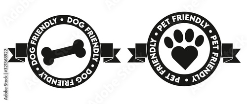 pet friendly icon symbol badge