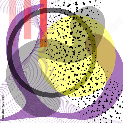  Vector graphics, abstraction, geometric shapes and lines that create dynamics