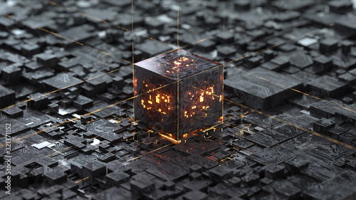 Central Computer Processors CPU concept. 3d rendering,conceptual image. © Shuo