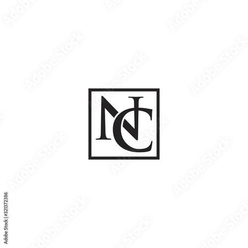 NC N C initial letter logo design