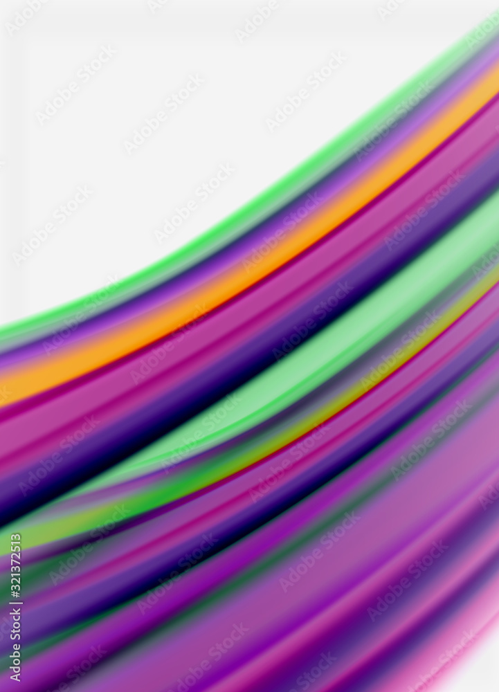 Wave lines abstract background, smooth silk design with rainbow style colors. Liquid fluid color waves. Vector Illustration Wave lines abstract background, smooth silk design with rainbow style colors. Liquid fluid color waves. Vector Illustration