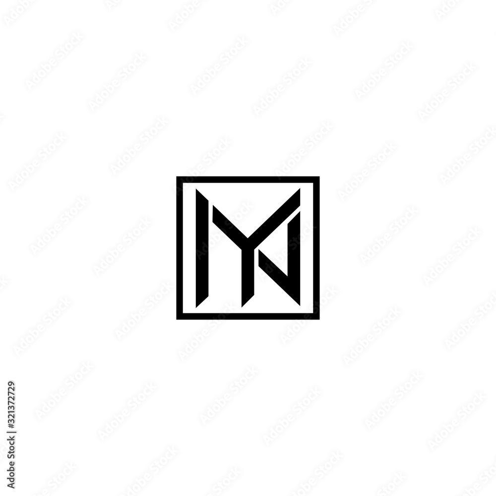 NY N Y initial letter logo design template NY N Y initial letter logo design template